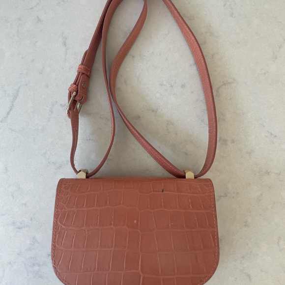 APC Mini Geneve Bag in Pink Croc Style Leather - Picture 3 of 8